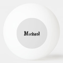 Minimalistisk modern monogramnamn svart grått pingisboll