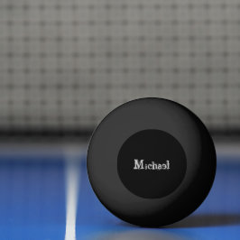 Minimalistisk modern monogramnamn svart vitt pingisboll