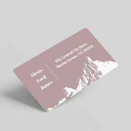 Minimalistisk Modern Mountain Bleks Rosa Fraktsedel