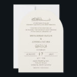 Minimalistisk modern muslimsk Nikkah Islamic Bröll Inbjudningar<br><div class="desc">En vackert designad minimal inbjudan till islamiskt bröllop med Bismillah på arabiska tillför elegans och välsignelser till specialtillfället. En bröllopsinbjudan med dua gör meddelandet ännu mer meningsfullt, eftersom det återspeglar kärlek och böner för parets nya resa. Vare sig det är en modern islamisk bröllopsinbjudan eller ett traditionellt islamiskt bröllopskort, kan...</div>