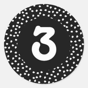 Minimalistisk modern Namn Cute Polka Dot Mönster Runt Klistermärke