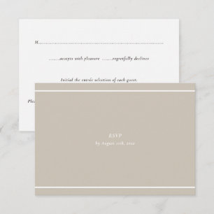 Minimalistisk Modern Neutral Gråbeige & Espresso E OSA Kort