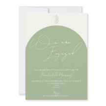 Minimalistisk modern Olive Arch-Förlovningsfest