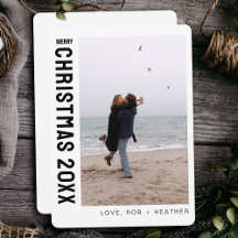 Minimalistisk Modern One Photo Personlig-jul