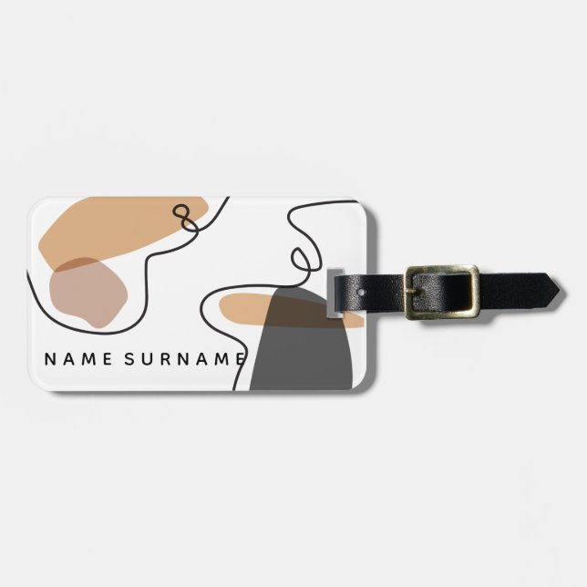 Minimalistisk modern Pastel Bagagebricka (Horisontell Framsida)