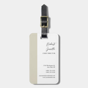 Minimalistisk Modern Pastel White Färg Personlig Bagagebricka