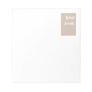 Minimalistisk modern pastell vit färg personlig anteckningsblock