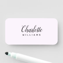 Minimalistisk modern pastellrosa monogram - Namnsk
