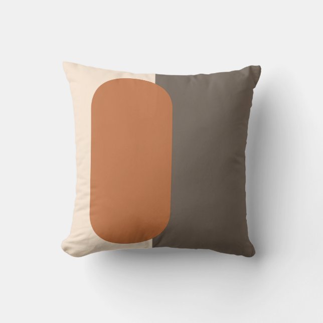 Minimalistisk modern pillformskonst från mitten av kudde (Framsida)