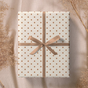 Minimalistisk Modern Prickig Varm Neutral Beige Presentpapper