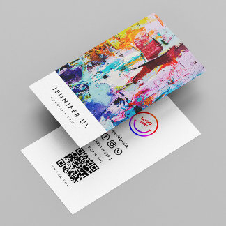 Minimalistisk Modern Professionell Artist Qr-kod Visitkort