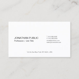 Minimalistisk Modern Professionell Elegant White P Visitkort