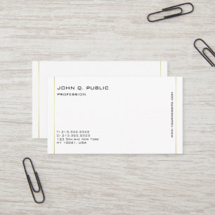 Minimalistisk modern Professionell Guld Färg Linje Visitkort