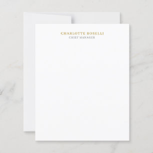 Minimalistisk modern professionell guldfärgad papp