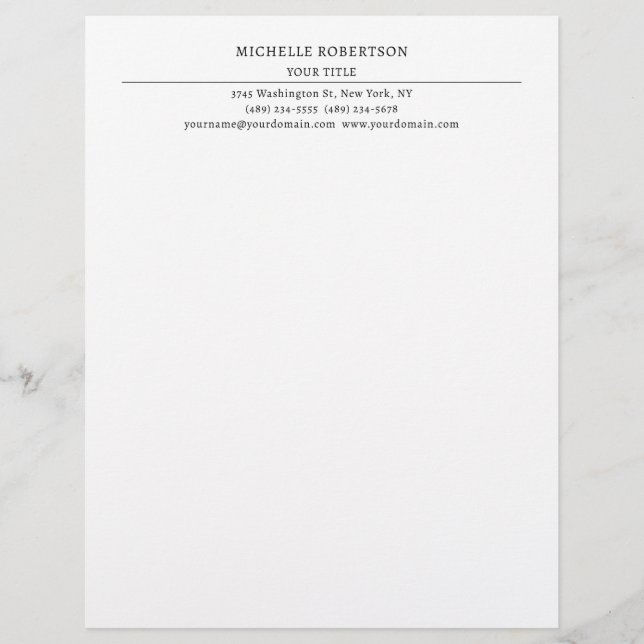 Minimalistisk Modern Professionell Kreativ Brevhuvud (Framsida)