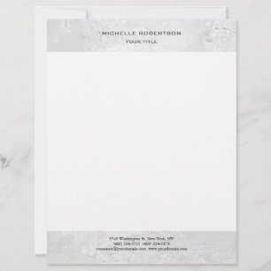 Minimalistisk Modern Professionell Plain Grått Whi Brevhuvud