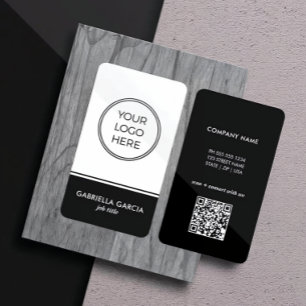 Minimalistisk Modern Professionell QR-kod Logo Visitkort