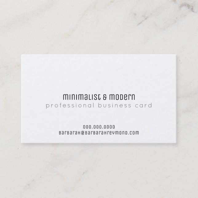 minimalistisk modern professionell visitkort (Framsida)