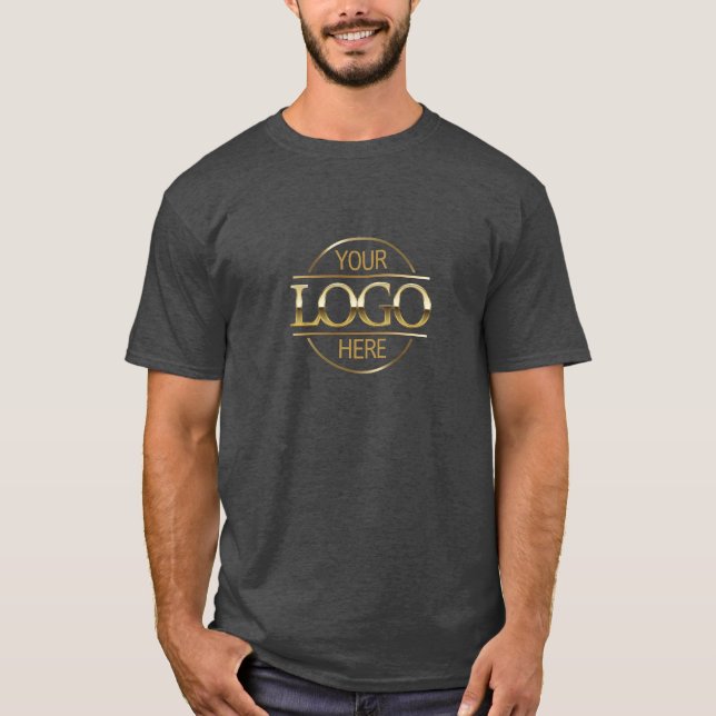 Minimalistisk Modern Promote Mörk Grått-anställd T Shirt (Framsida)