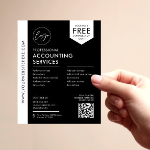 Minimalistisk modern QR-kod för företag - marknads Flygblad