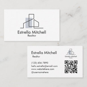 Minimalistisk Modern Realtor Professionell Sleek S Visitkort