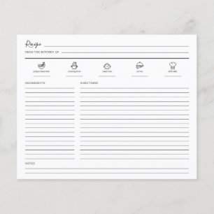 Minimalistisk Modern Recipe Lakan Cookbook Page