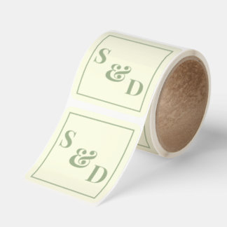 Minimalistisk Modern Redigerbar Bröllop Fyrkantigt Klistermärke