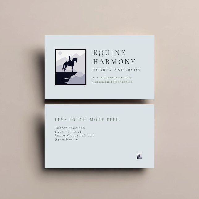 Minimalistisk Modern Ridkonst Visitkort (Minimalist Modern Equestrian Business Card)