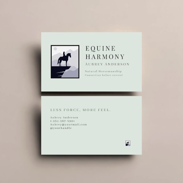 Minimalistisk Modern Ridkonst Visitkort (Minimalist Modern Equestrian Business Card)