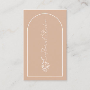 Minimalistisk modern Rosa Arch Florist QR-kod Visitkort