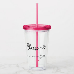 Minimalistisk Modern Rosa Cheers to the Future Mrs Take Away Mugg