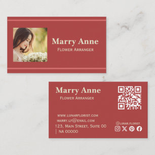 Minimalistisk modern Rosa ros Florist-Elegant Visitkort