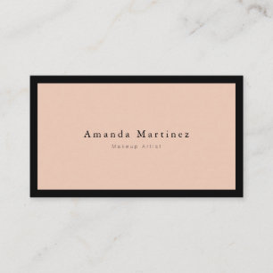 Minimalistisk modern  Rosa x svart Visitkort