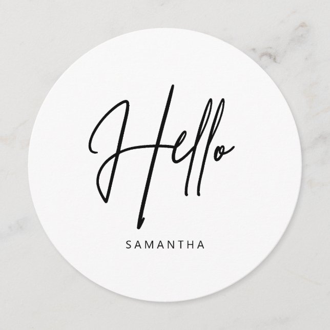 Minimalistisk Modern Round Menu Meny (Framsida)