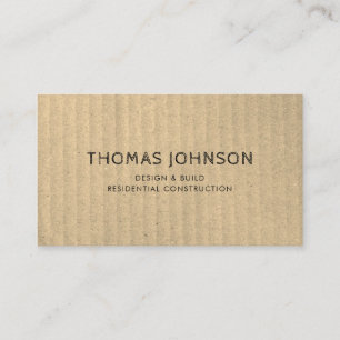 Minimalistisk Modern Rustic Construction Business Visitkort