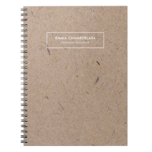 Minimalistisk Modern Rustik Kraftpapper Anteckningsbok