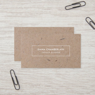 Minimalistisk Modern Rustik Kraftpapper Visitkort