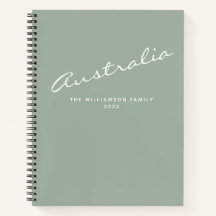 Minimalistisk Modern Sage Personlig Travel Journal