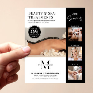 Minimalistisk modern Salon Beauty Business Marknad Flygblad