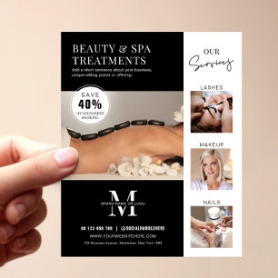 Minimalistisk modern Salon Beauty Business Marknad Flygblad