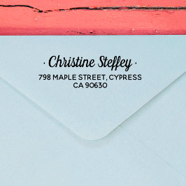 Minimalistisk Modern Script Fullt Namn Returadress Självfärgande Stämpel