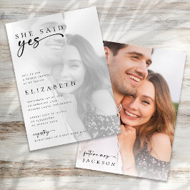 Minimalistisk Modern Script Photo Möhippa Inbjudningar