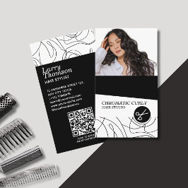 Minimalistisk Modern Simple Black White Abstrakt L Visitkort