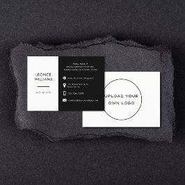 Minimalistisk Modern Simple Black White Anpassning Visitkort