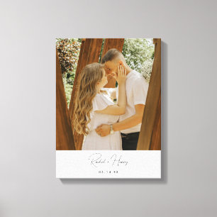 Minimalistisk Modern Skräddarsydd Koppel Foto  Canvastryck