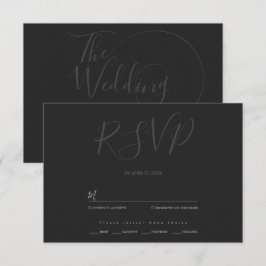 Minimalistisk modern skript typografi bröllop OSA kort