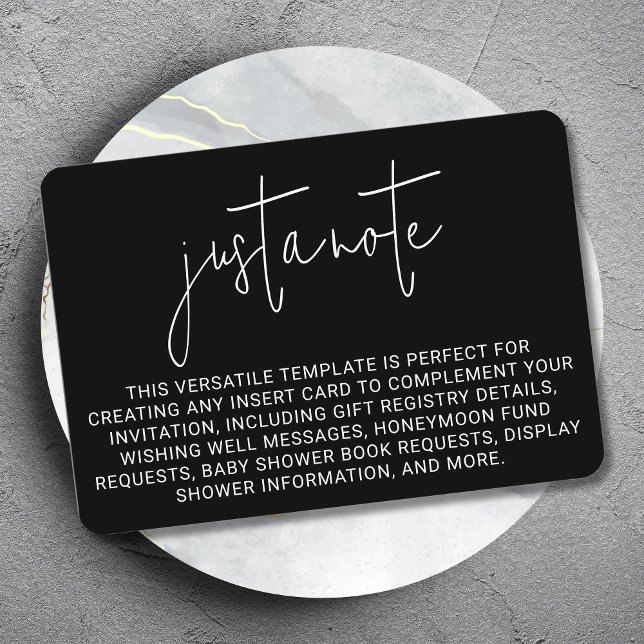 Minimalistisk modern Snyggt enkel bara en anteckni Tilläggskort (Skapare uppladdad)