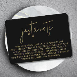 Minimalistisk modern Snyggt enkel bara en anteckni Tilläggskort