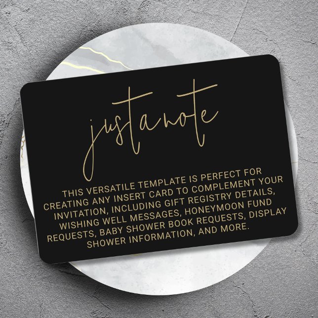 Minimalistisk modern Snyggt enkel bara en anteckni Tilläggskort (Skapare uppladdad)