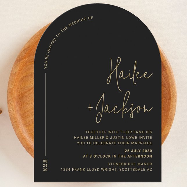 Minimalistisk, modern Snyggt i Bröllop - enkel des Inbjudningar (Skapare uppladdad)